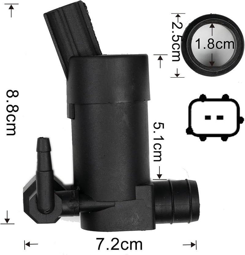 Front Rear Windshield Wiper Washer Pump Motor With Grommet For Volvo V70 Estate 2005 2013 - Image 3